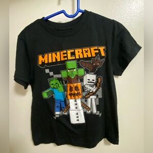 Mojang Studios Minecraft Boys Black T Shirt XS Halloween  Chest 26” Characters